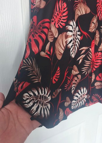 Bohem Uzun Kollu bisiklet Yakalı Baskılı Tunik - Görsel 7