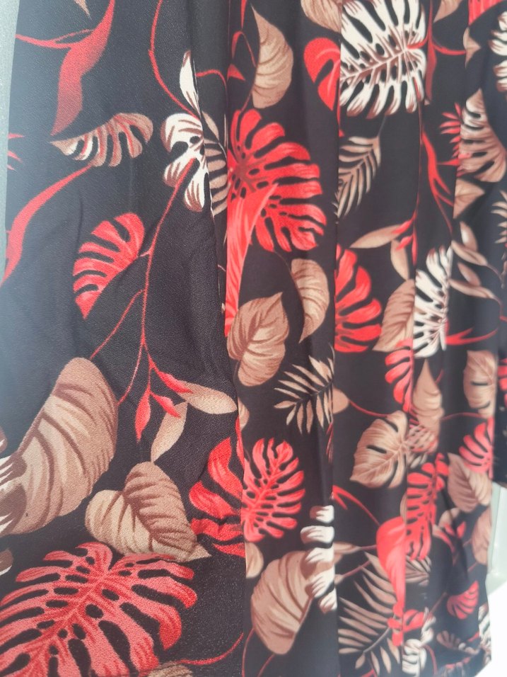 Bohem Uzun Kollu bisiklet Yakalı Baskılı Tunik - Görsel 4