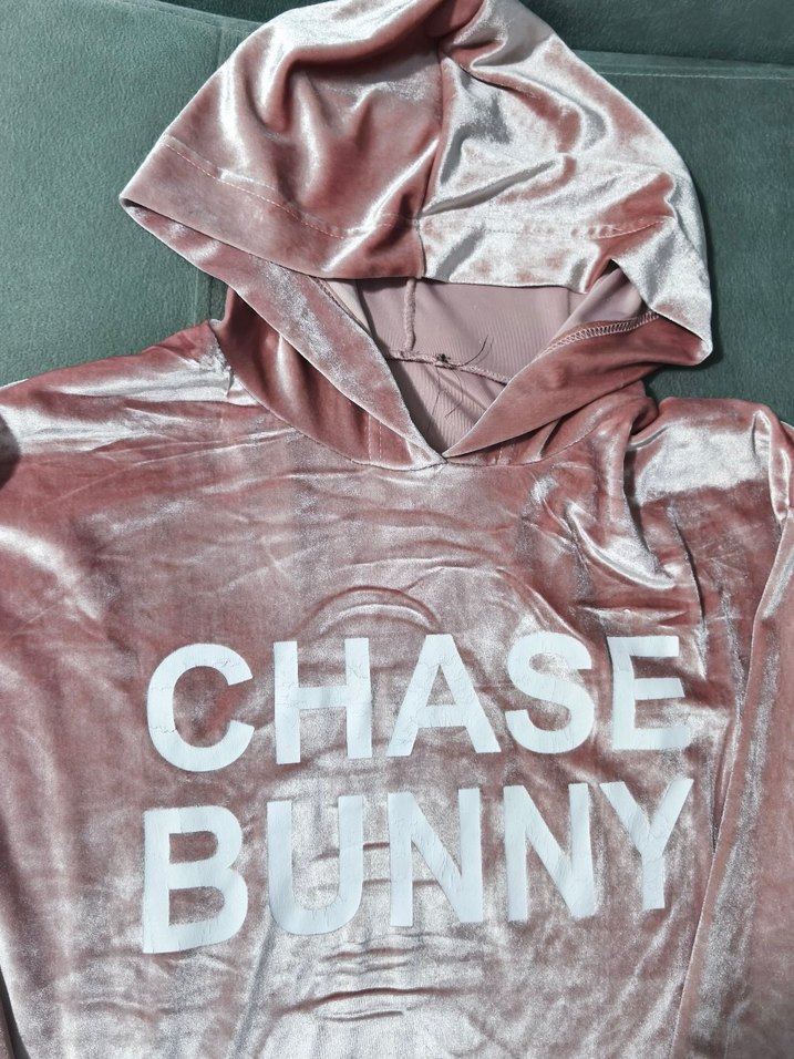 Parlak Pembe Kadın Kapüşonlu Sweatshirt - Görsel 2