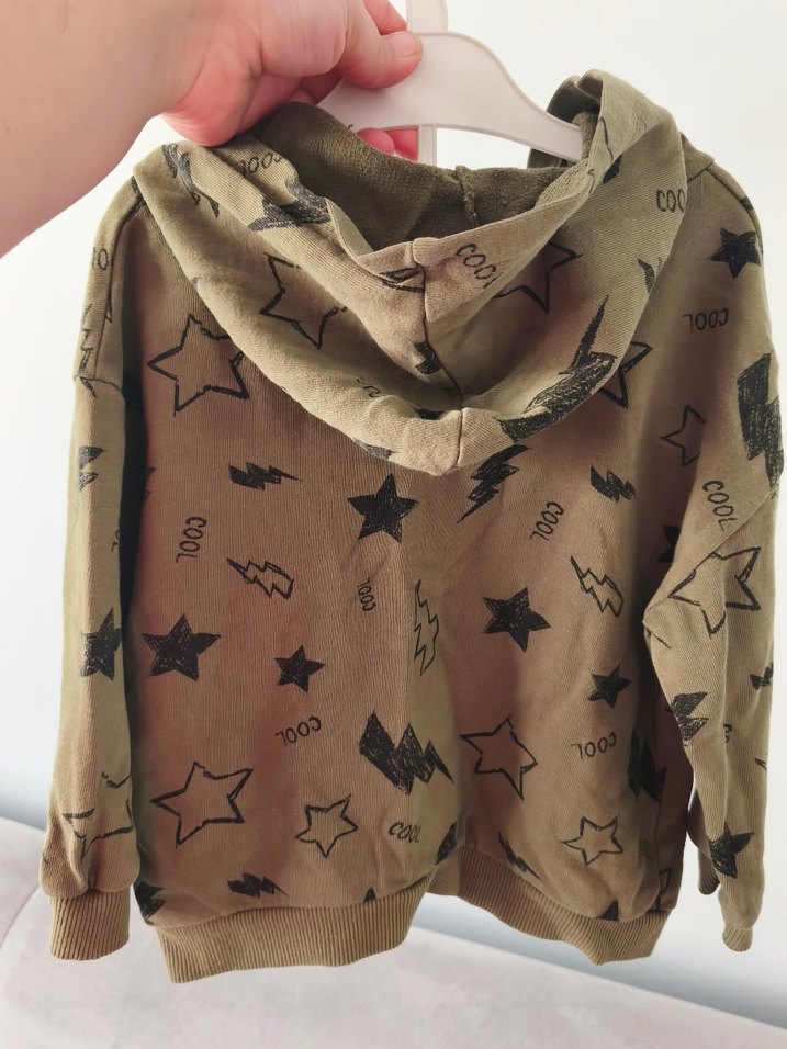 Kapüşonlu Erkek Çocuk Sweatshirt - Haki - Görsel 4