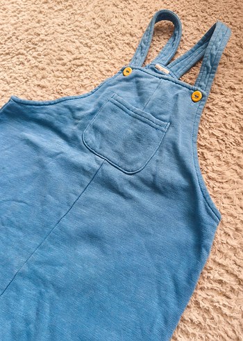 Erkek Çocuk Mavi dokuma Denim Salopet - Görsel 3