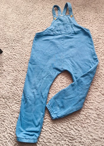 Erkek Çocuk Mavi dokuma Denim Salopet - Görsel 5