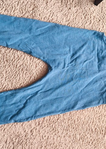 Erkek Çocuk Mavi dokuma Denim Salopet - Görsel 7