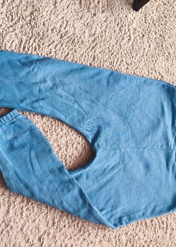 Erkek Çocuk Mavi dokuma Denim Salopet - Görsel 8