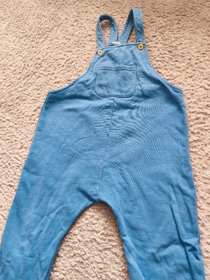 Erkek Çocuk Mavi dokuma Denim Salopet - Görsel 2