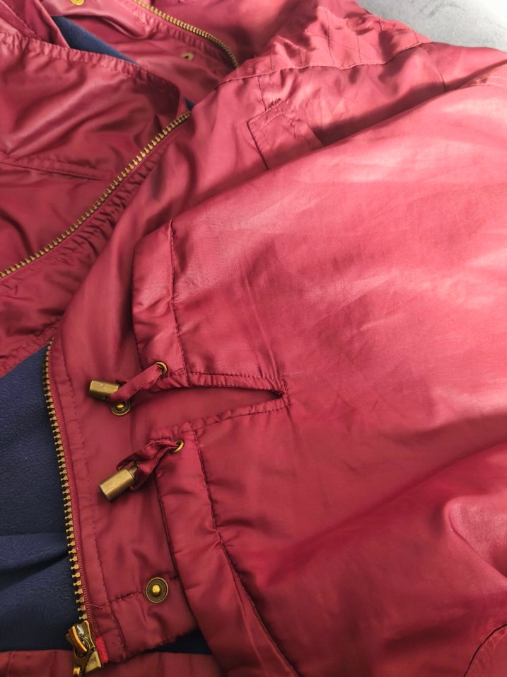 Bordo Kapüşonlu Fermuarlı Kadın Ceket - Görsel 5