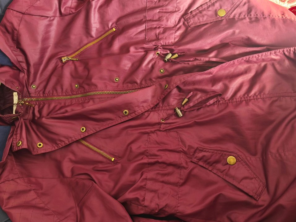 Bordo Kapüşonlu Fermuarlı Kadın Ceket - Görsel 4