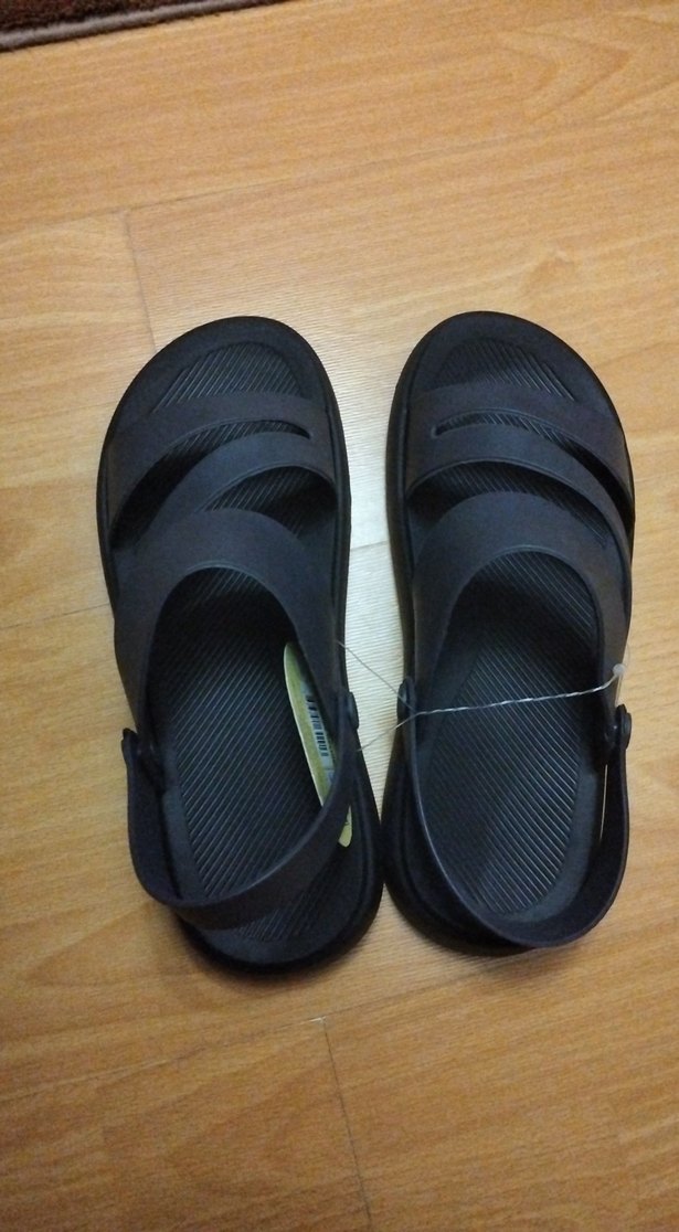 Siyah Tokalı Erkek Kauçuk Sandalet - Görsel 3