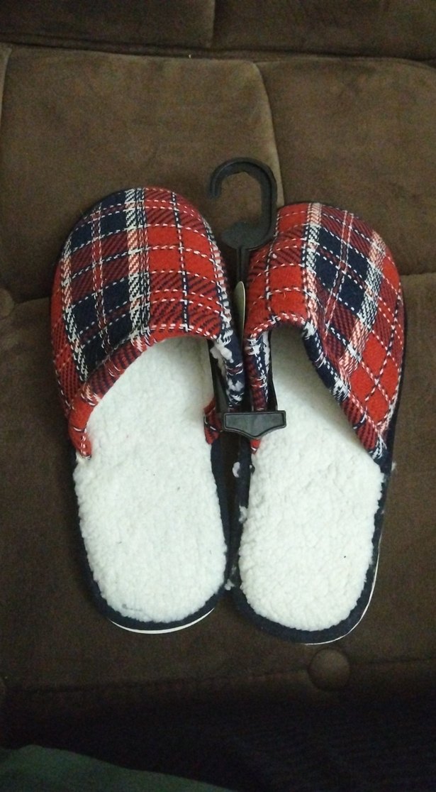 Kırmızı Ekose Erkek Terlikler. - Görsel 2