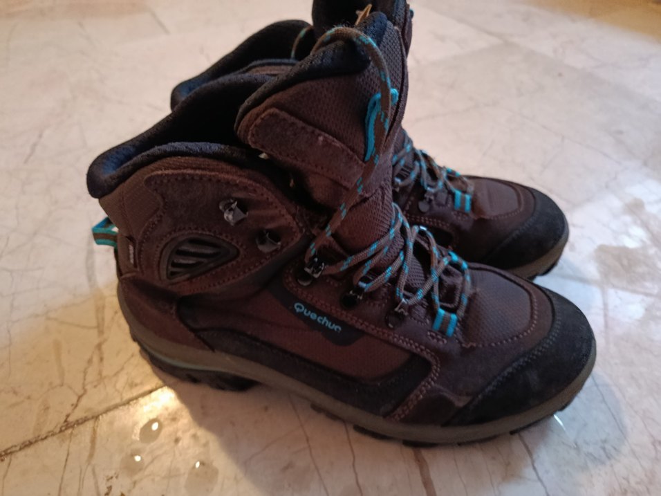 Kahverengi  Kauçuk Botlar Velcro Decathlon'dan alındı - Görsel 2