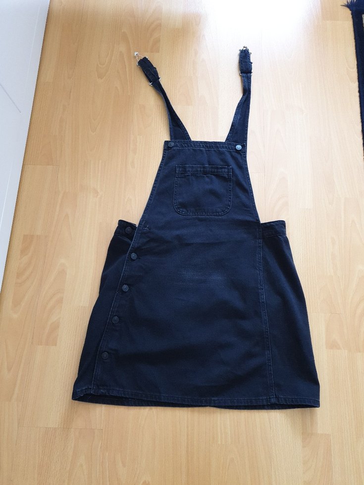 Lacivert Kadın Kısa Salopet - Görsel 2