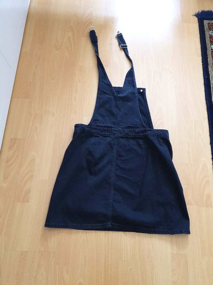 Lacivert Kadın Kısa Salopet - Görsel 3