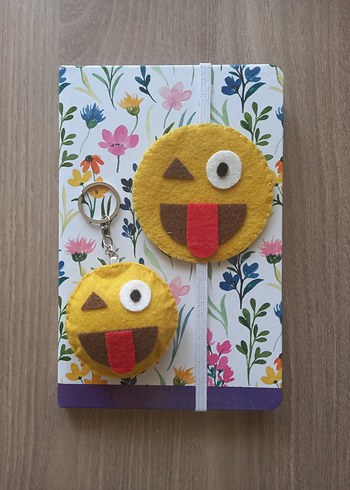 Keçe Emoji Anahtarlık ve Kitap Ayracı