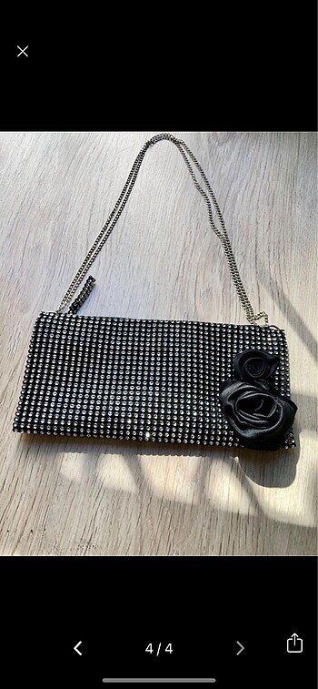 ÇİFT GÜLLÜ IŞILTILI ÇANTA - Görsel 5