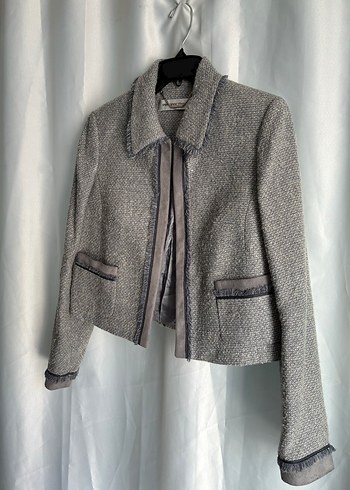 xs Beden siyah Renk Kürklü Siyah Kadın Blazer
