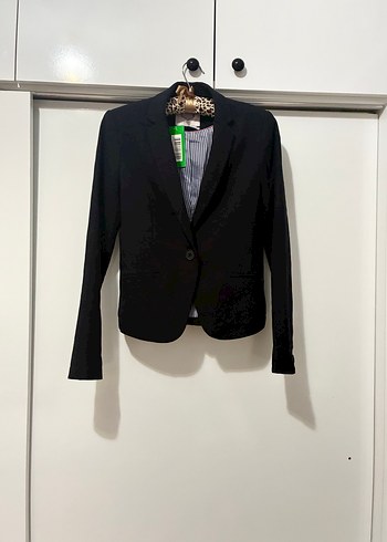 Siyah Düğmeli Kadın Blazer Ceket - Görsel 5