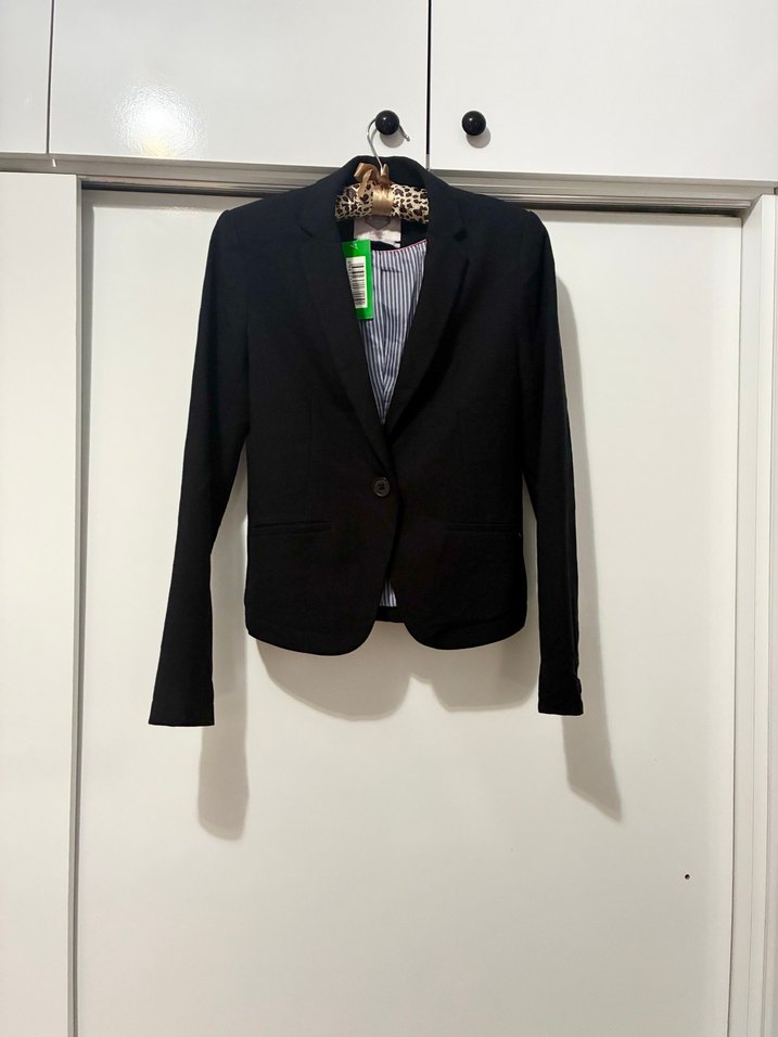 Siyah Düğmeli Kadın Blazer Ceket - Görsel 5