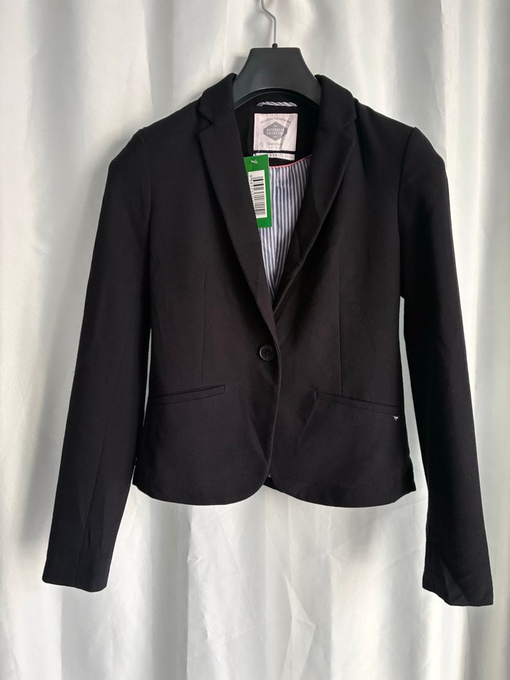 Siyah Düğmeli Kadın Blazer Ceket - Görsel 2