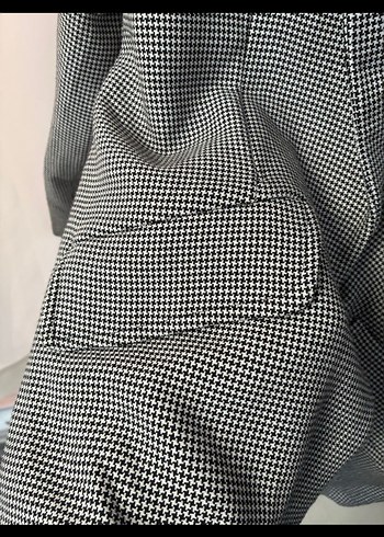 Siyah beyaz Kadın Blazer Ceket - Görsel 5