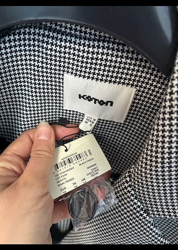 Siyah beyaz Kadın Blazer Ceket - Görsel 8