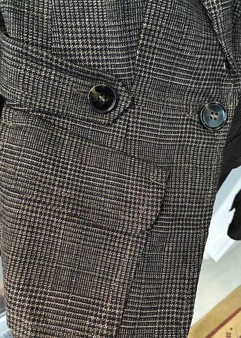 Mango Kadın Kahverengi Regular Fit Ceket - Görsel 7