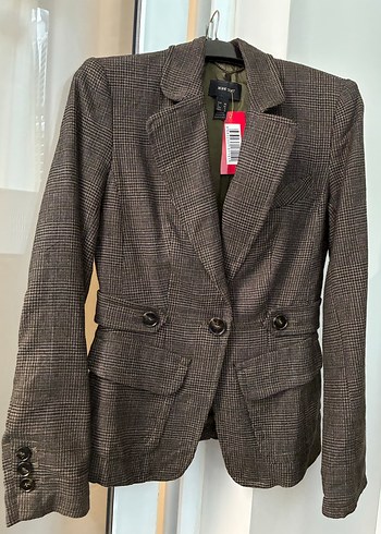 Mango Kadın Kahverengi Regular Fit Ceket - Görsel 9