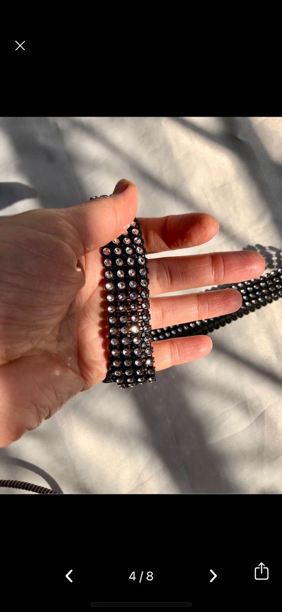 SİYAH IŞILTILI KADIN KEMER - Görsel 4