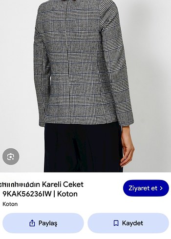 Kadın Gri Düğmeli Blazer Ceket - Görsel 2