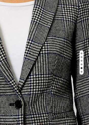 Kadın Gri Düğmeli Blazer Ceket - Görsel 4