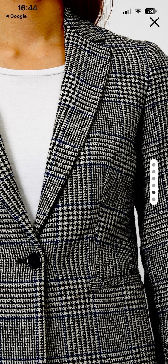 Kadın Gri Düğmeli Blazer Ceket - Görsel 4