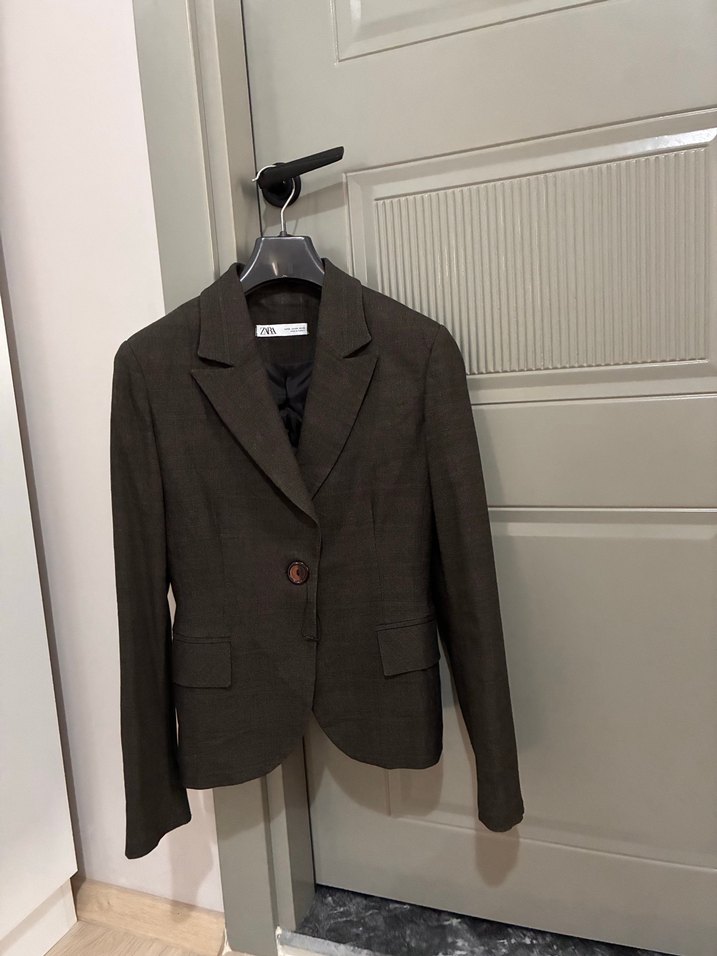 ORJİNAL ZARA KAHVERENGİ BLAZER CEKET — görsel 11/18