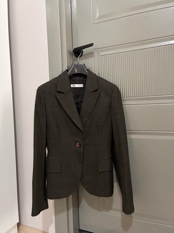 ORJİNAL ZARA KAHVERENGİ BLAZER CEKET — görsel 12/18