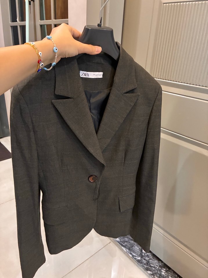 ORJİNAL ZARA KAHVERENGİ BLAZER CEKET — görsel 15/18