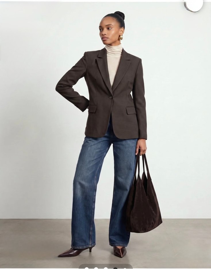 ORJİNAL ZARA KAHVERENGİ BLAZER CEKET — görsel 2/18