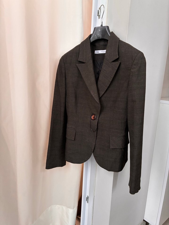 ORJİNAL ZARA KAHVERENGİ BLAZER CEKET — görsel 6/18