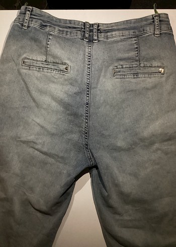 40 Beden Gri/mavi vintage Bol Kesim Kadın Jean