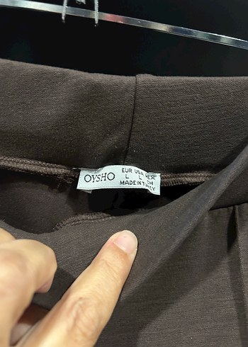 Oysho Kadın Kahverengi Pilili Kumaş Pantolon