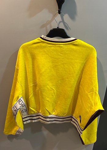 s Beden sarı Renk Sarı Tie-Dye Nakışlı Kadın Sweatshirt