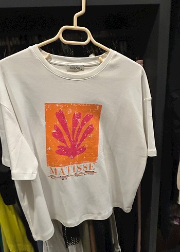 Baskılı Beyaz Mini Kadın Tişört