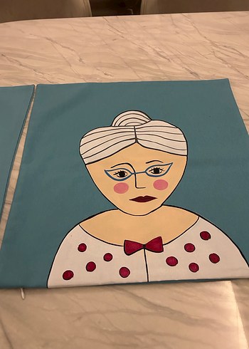 Baskılı Pastel Renkli Yastık Kılıfı iki adet - Görsel 4