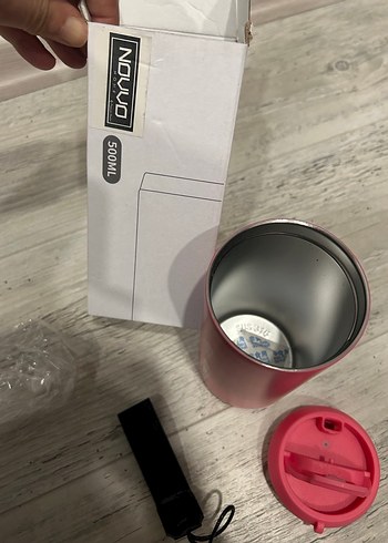 Pembe Çocuk Termosu Kaydırmaz Kapaklı - Görsel 7