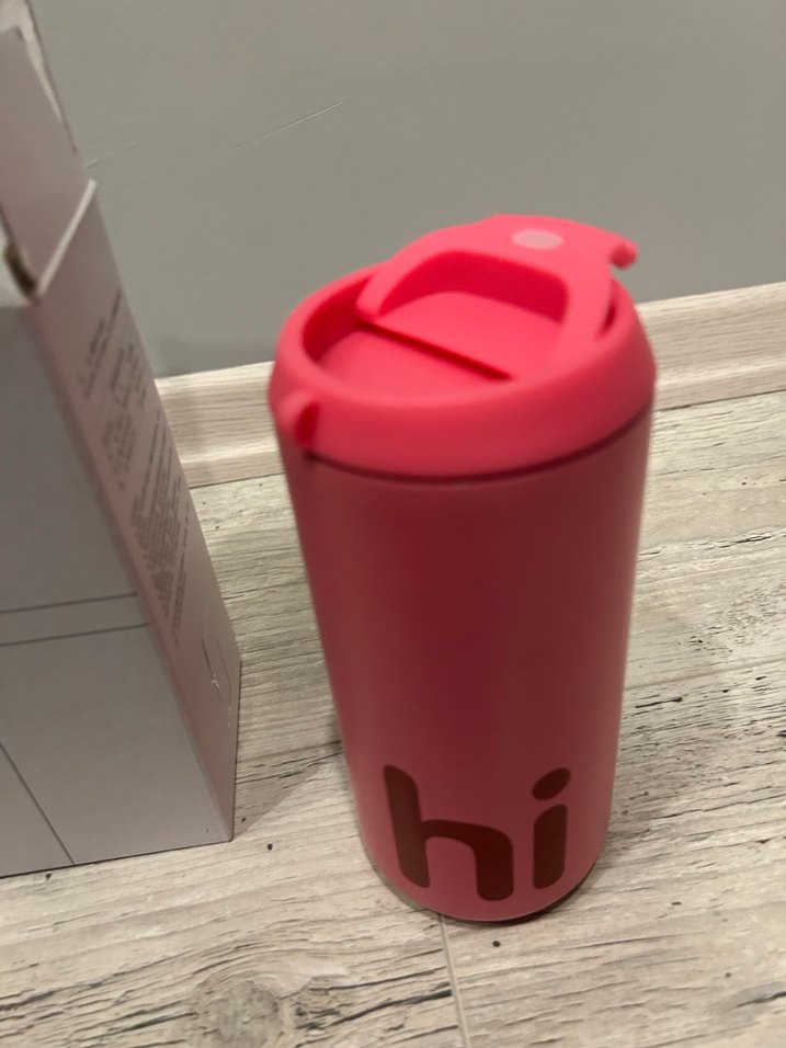 Pembe Çocuk Termosu Kaydırmaz Kapaklı - Görsel 2