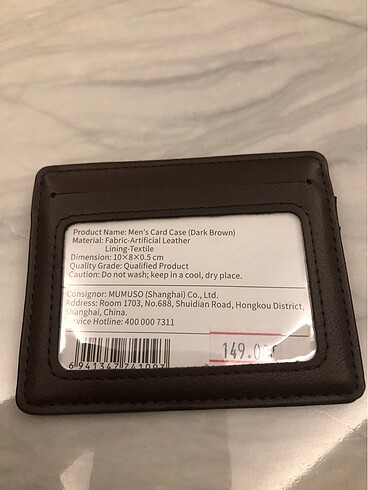 Beden siyah Renk Deri kartlık