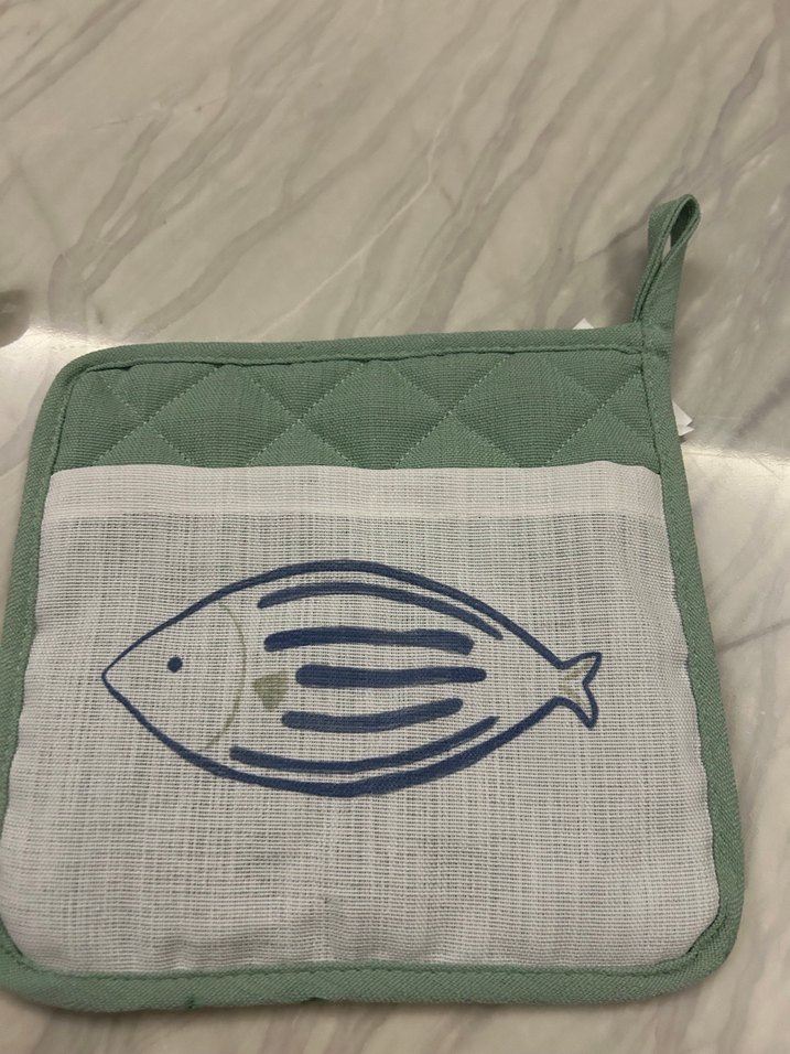 Nakışlı Beyaz Fırın Eldiveni ve Tutacak - Görsel 3