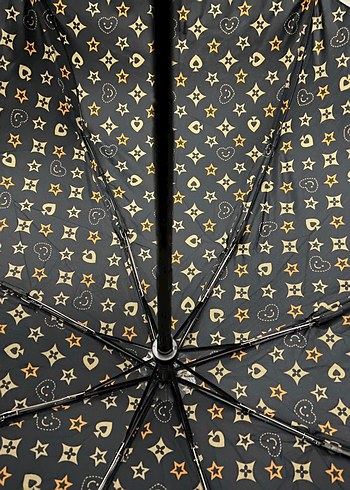 Bohem Siyah Pileli Kadın Şemsiye - Görsel 5