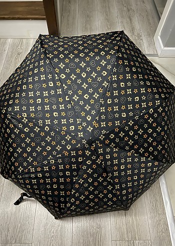 Bohem Siyah Pileli Kadın Şemsiye - Görsel 2