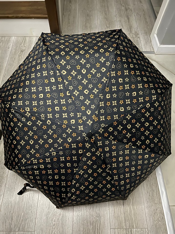 Bohem Siyah Pileli Kadın Şemsiye - Görsel 2