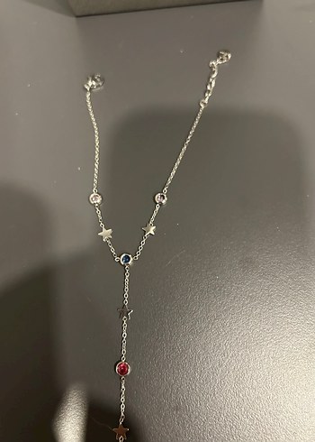 Renkli İşlemeli Zincir Detaylı Kadın El Zinciri - Görsel 4