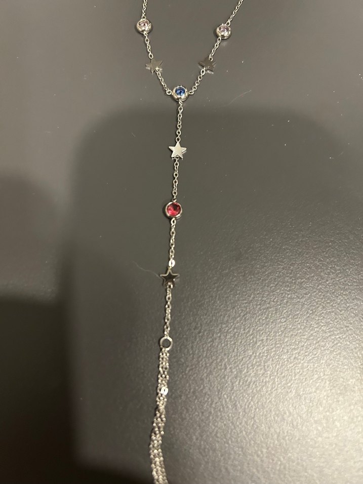 Renkli İşlemeli Zincir Detaylı Kadın El Zinciri - Görsel 3