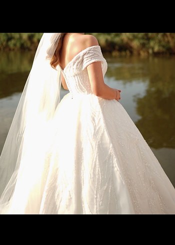 Modern Klasik Straplez Beyaz A Kesim Gelinlik - Görsel 2